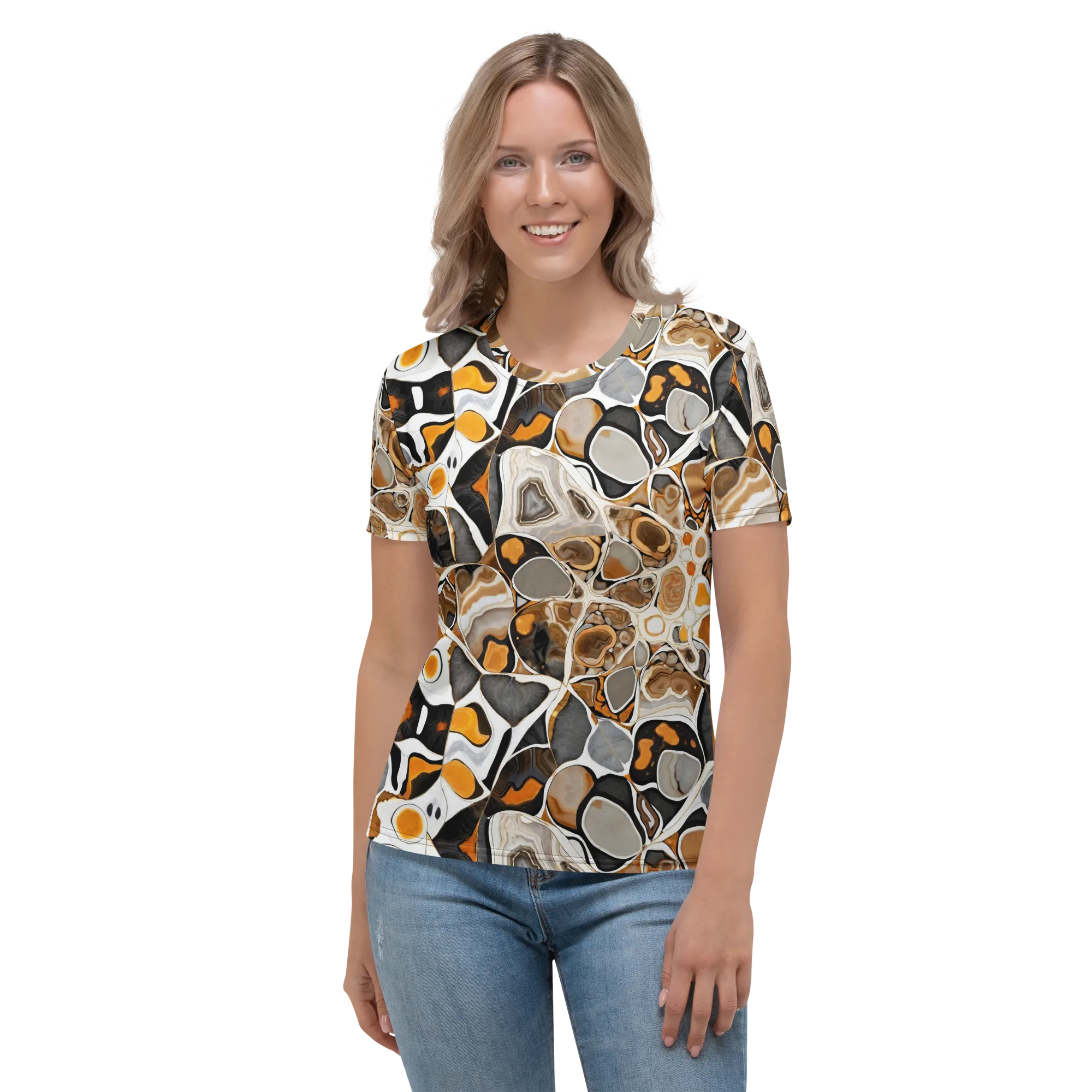 Molten Agate on Women's Crew Neck T-Shirt — Front