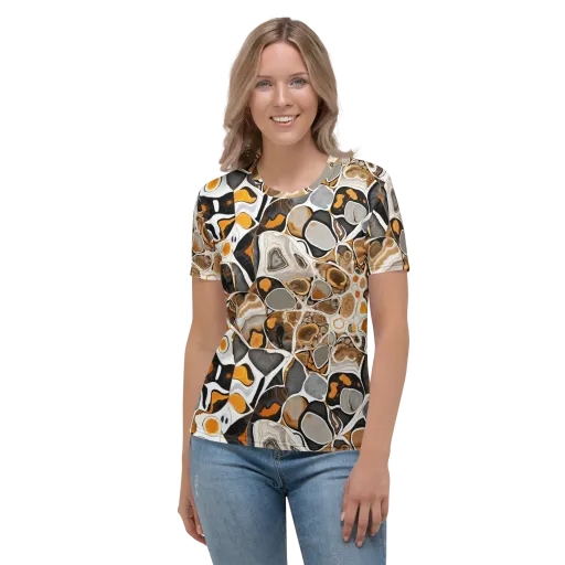 Molten Agate on a Women's Crew Neck T-Shirt