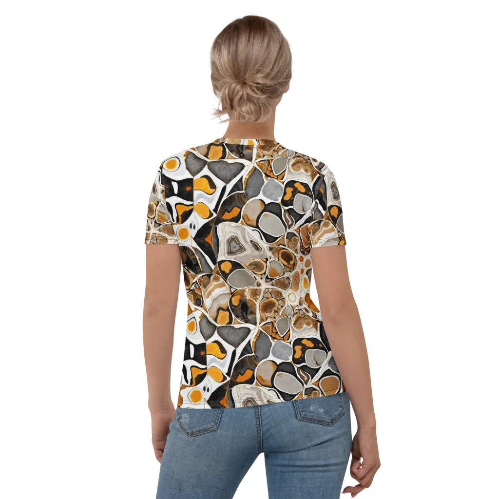 Molten Agate on Women's Crew Neck T-Shirt — Back