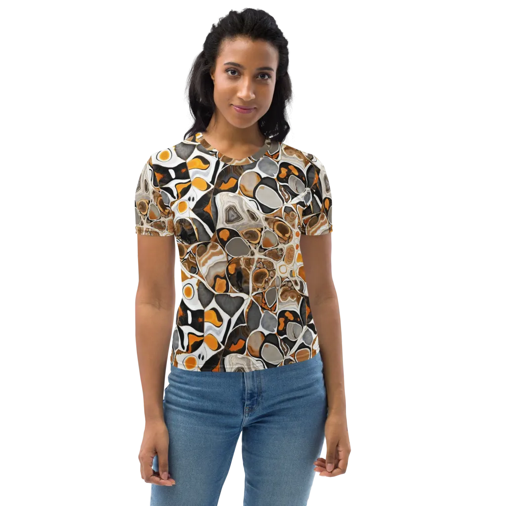 Molten Agate on Women's Crew Neck T-Shirt — Front