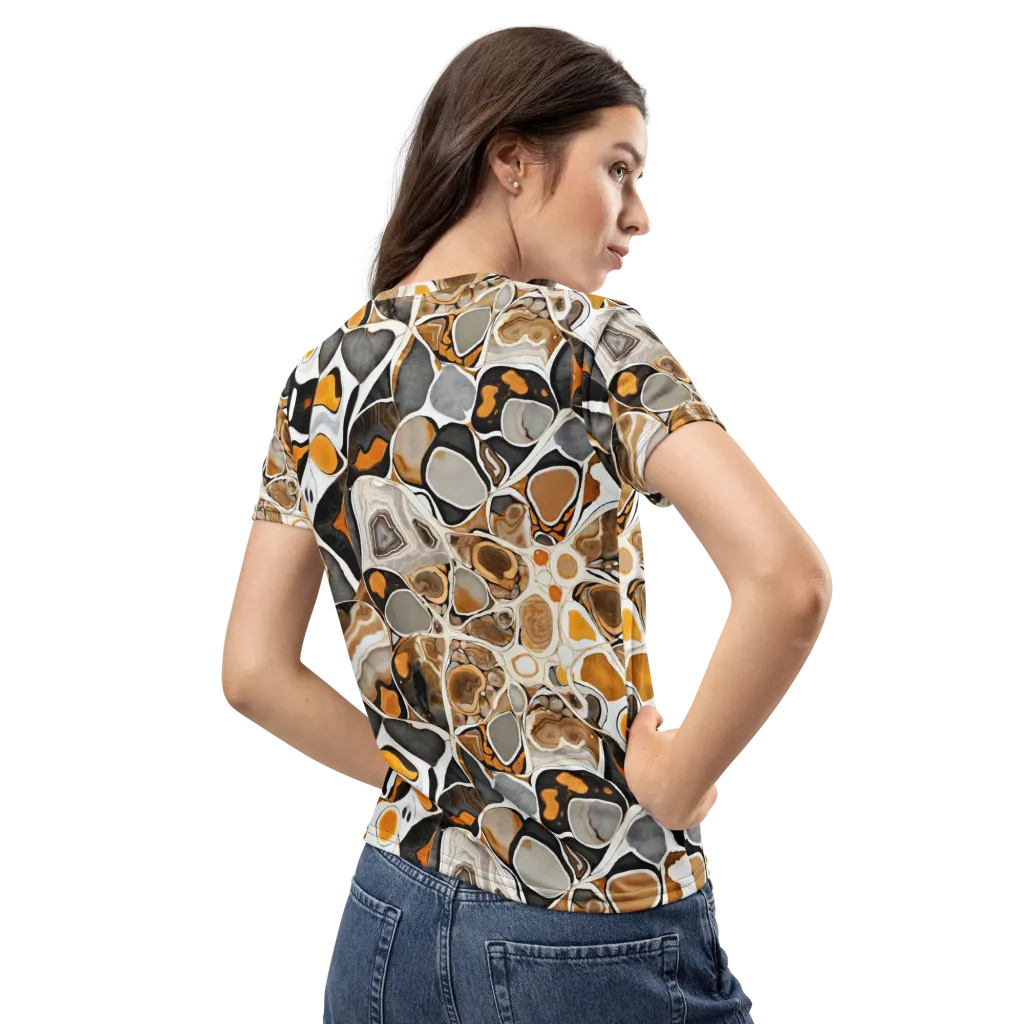Molten Agate on Women's Crew Neck T-Shirt — Back