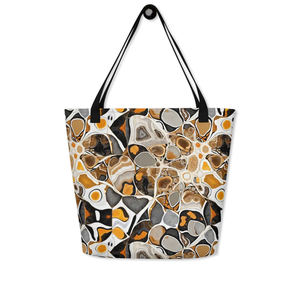 Molten Agate on Large Tote Bag W/ Pocket — Front