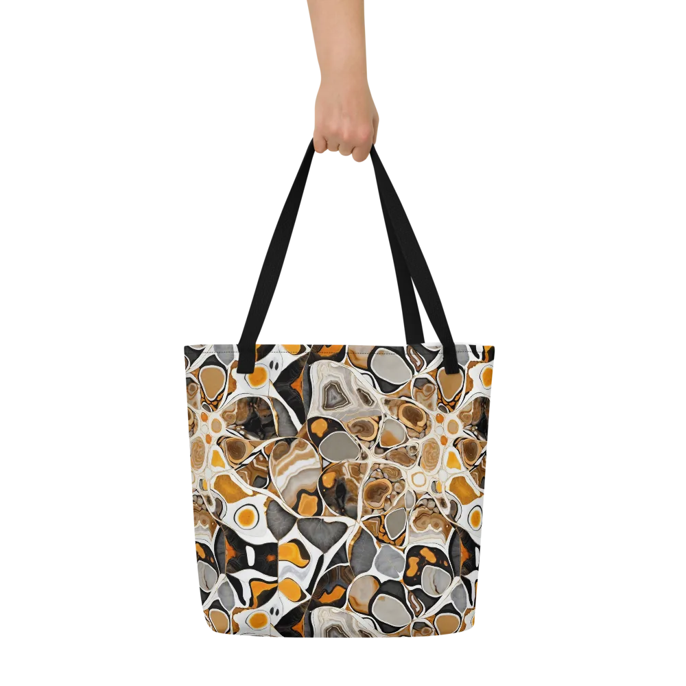 Molten Agate on Large Tote Bag W/ Pocket — Front