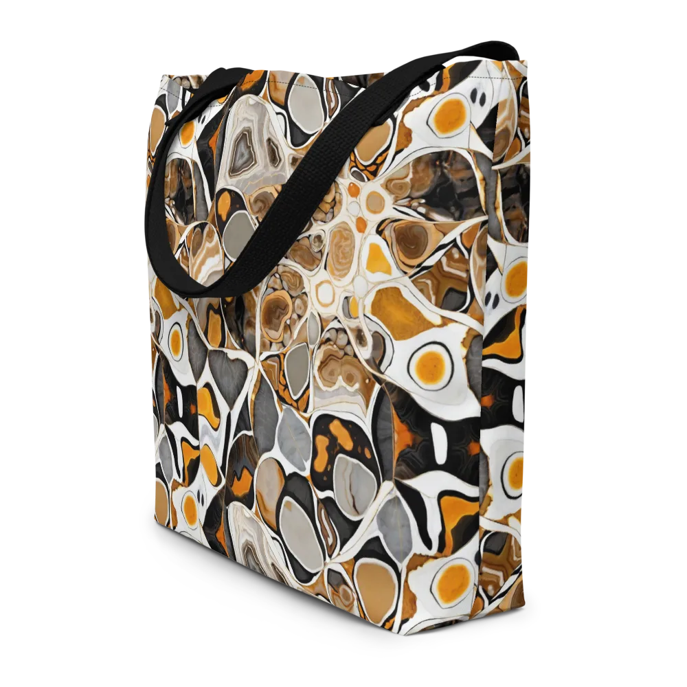 Molten Agate on Large Tote Bag W/ Pocket — Front