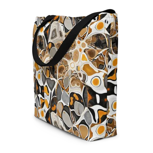 Molten Agate on a Large Tote Bag W/ Pocket