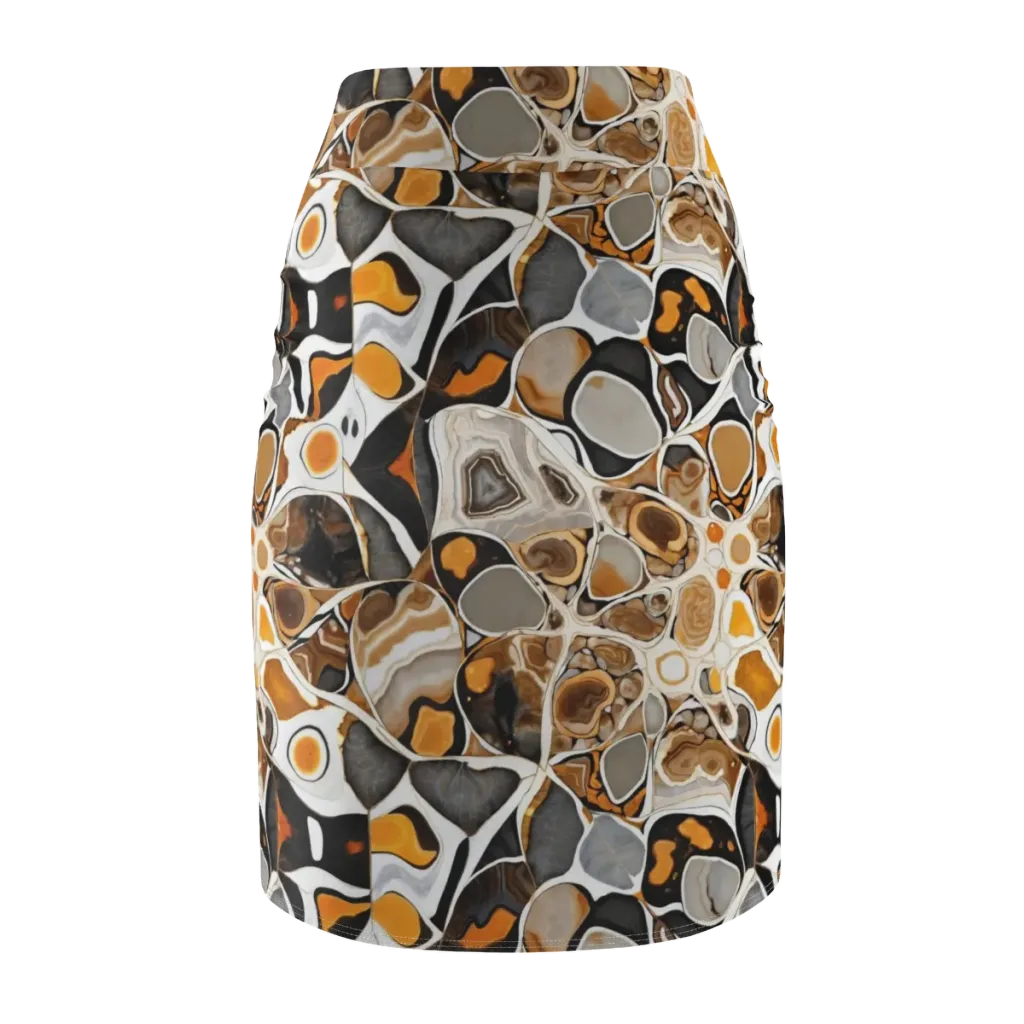 Molten Agate on Pencil Skirt — Back
