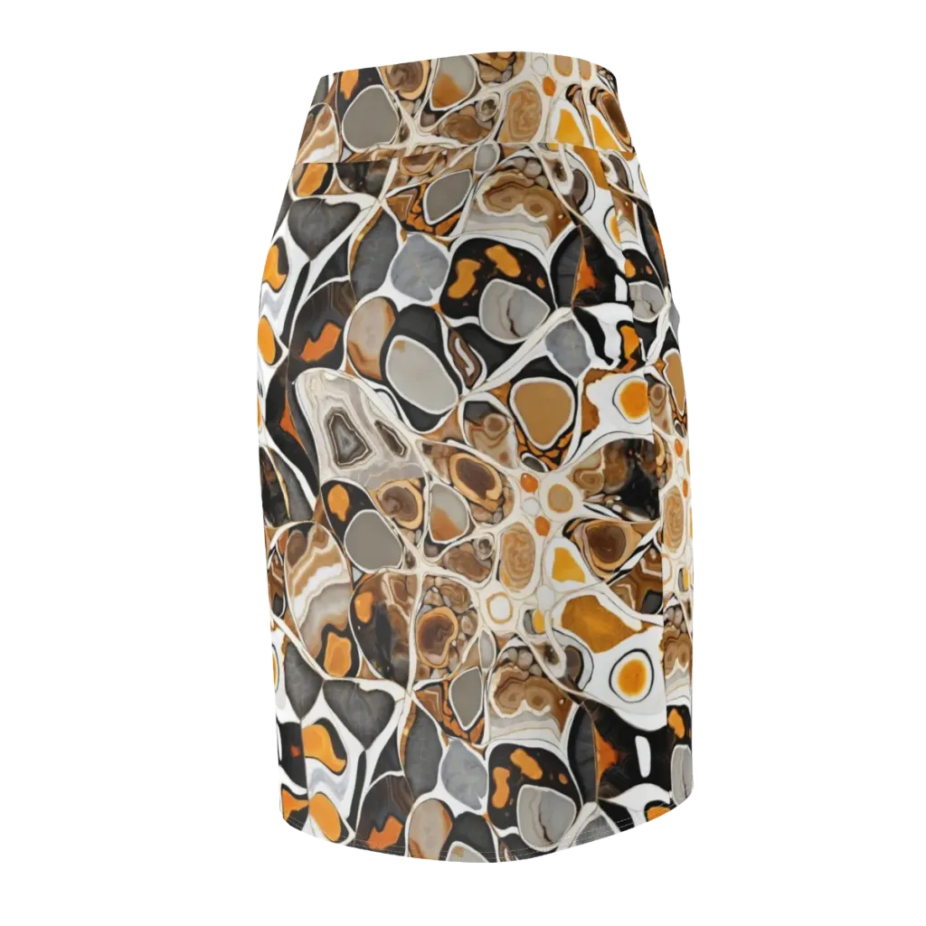 Molten Agate on Pencil Skirt — Back Side