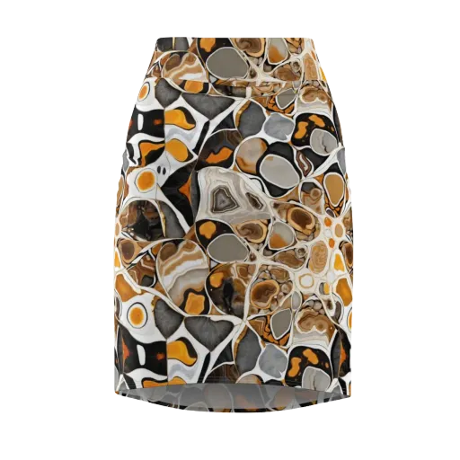 Molten Agate on a Pencil Skirt