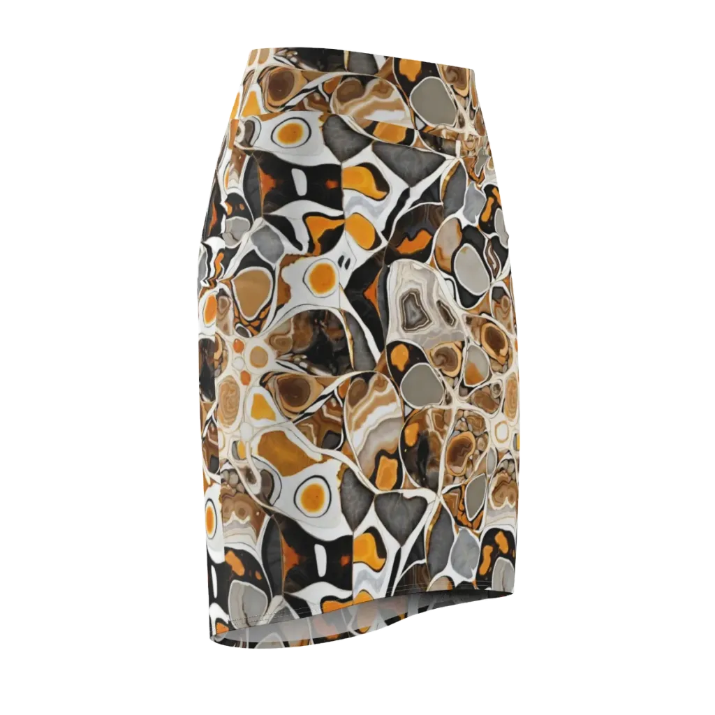 Molten Agate on Pencil Skirt — Front Side