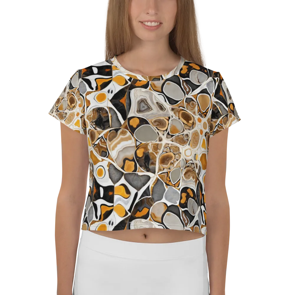 Molten Agate on Crop Tee — Front