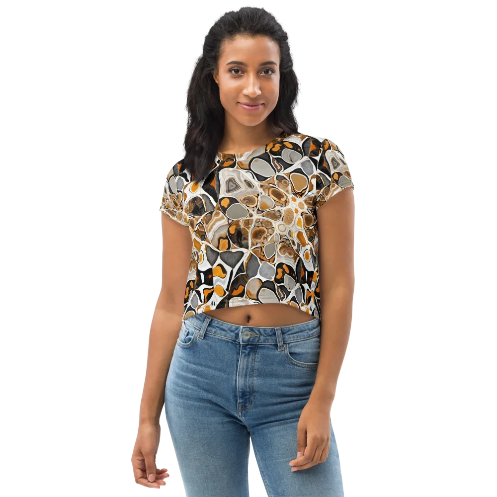 Molten Agate on Crop Tee — Front
