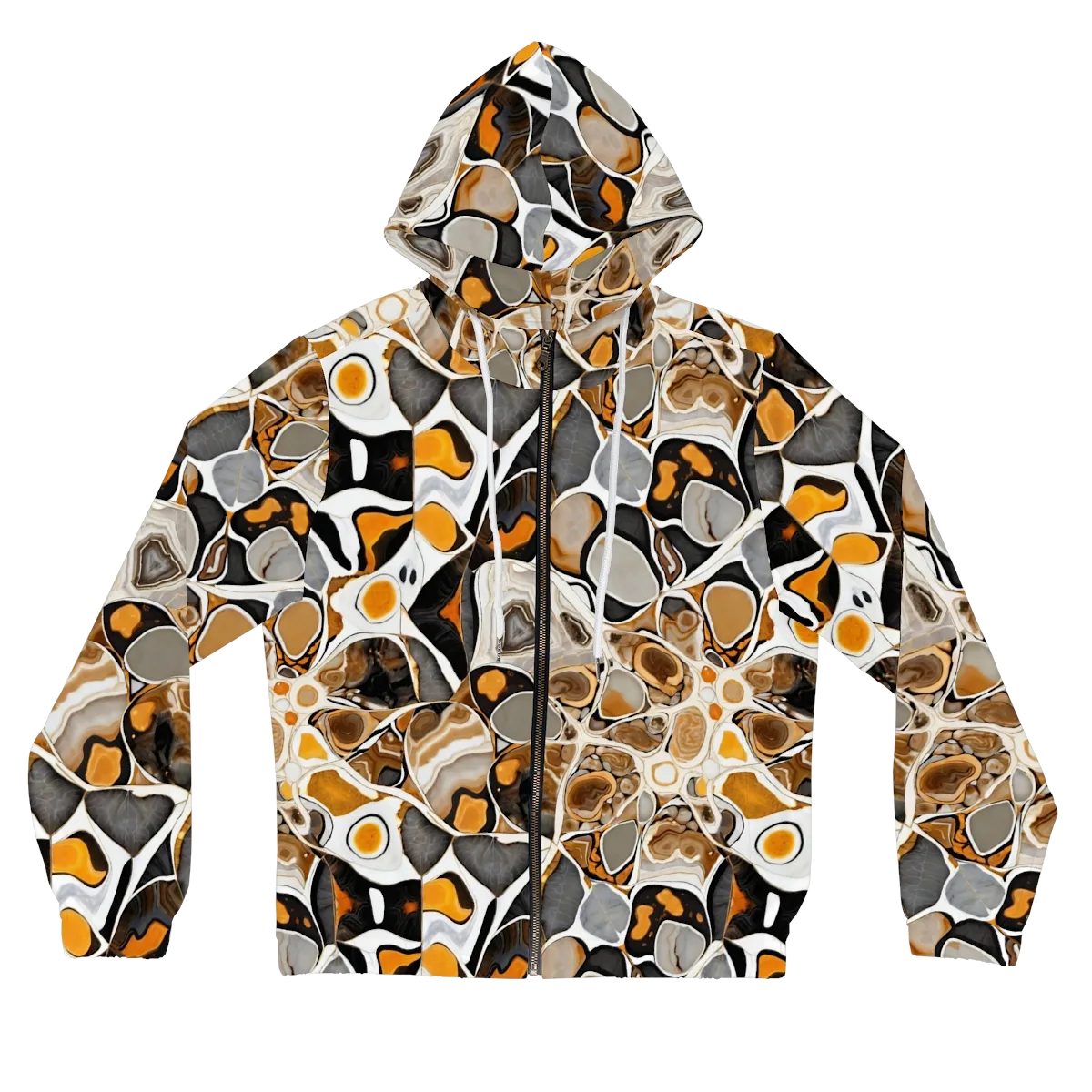 Molten Agate on Women's Full-Zip Hoodie — Front