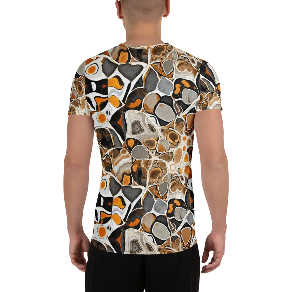 Molten Agate on Men's Athletic T-Shirt — Back