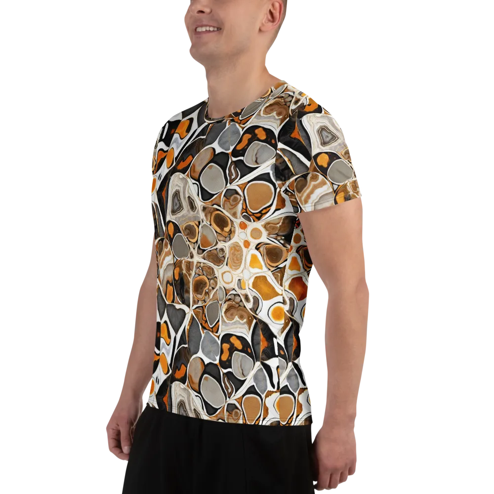 Molten Agate on Men's Athletic T-Shirt — Left