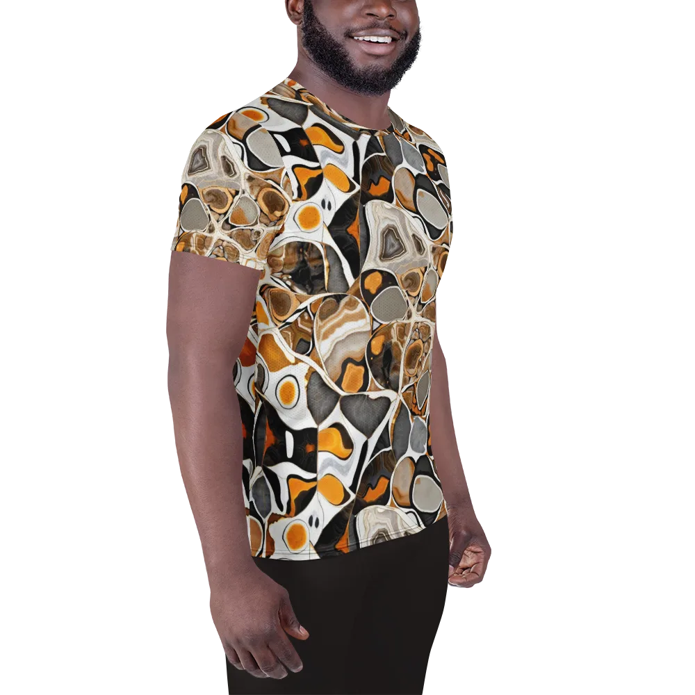 Molten Agate on Men's Athletic T-Shirt — Right