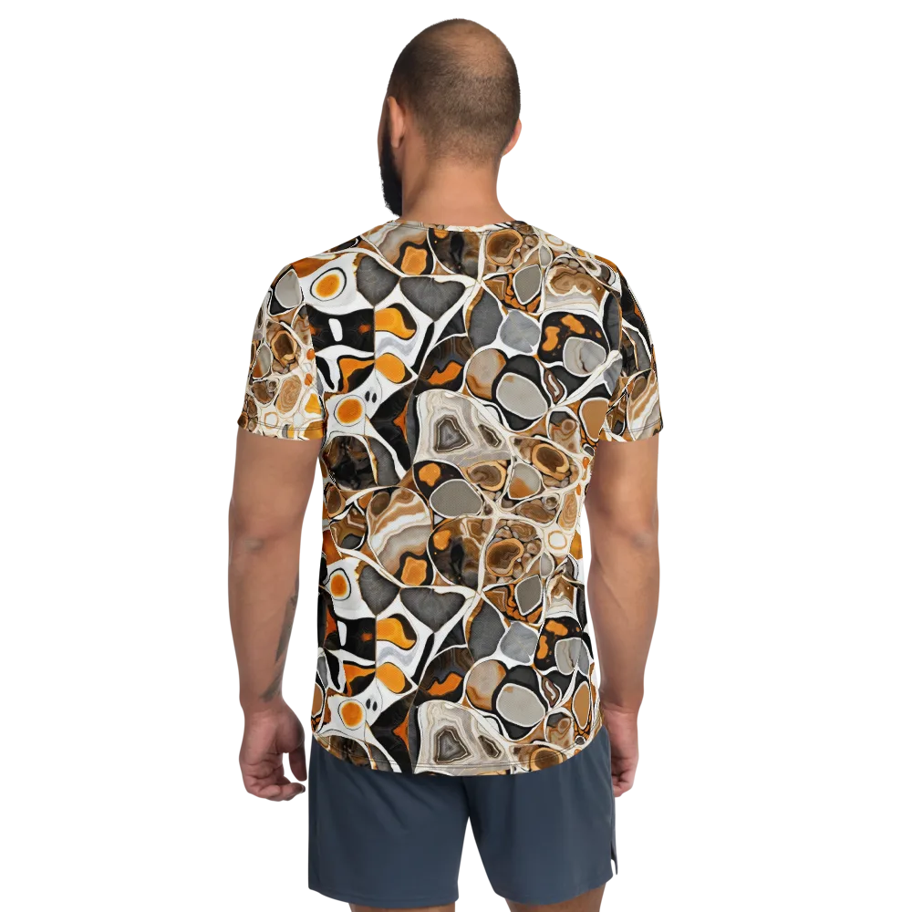 Molten Agate on Men's Athletic T-Shirt — Back