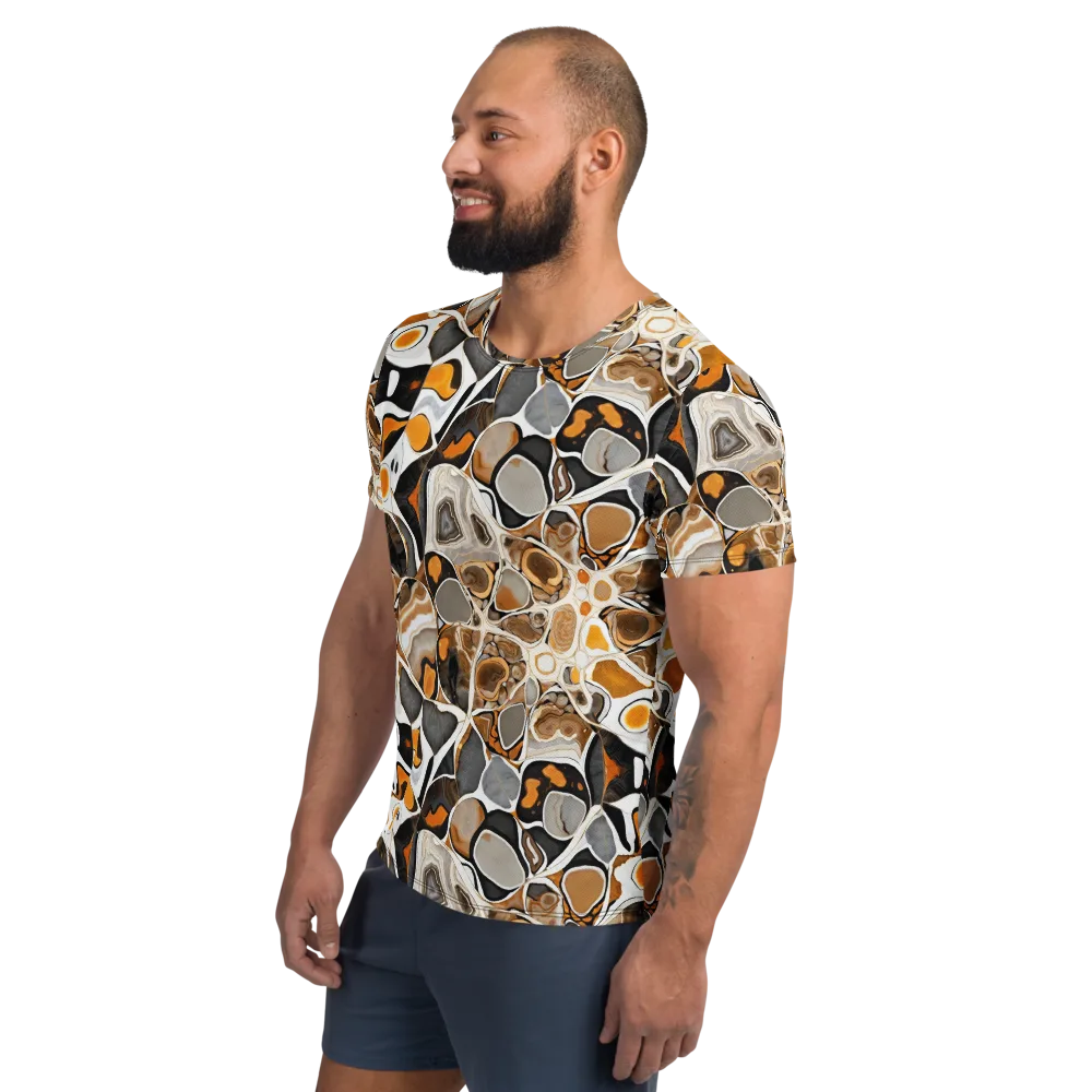 Molten Agate on Men's Athletic T-Shirt — Left