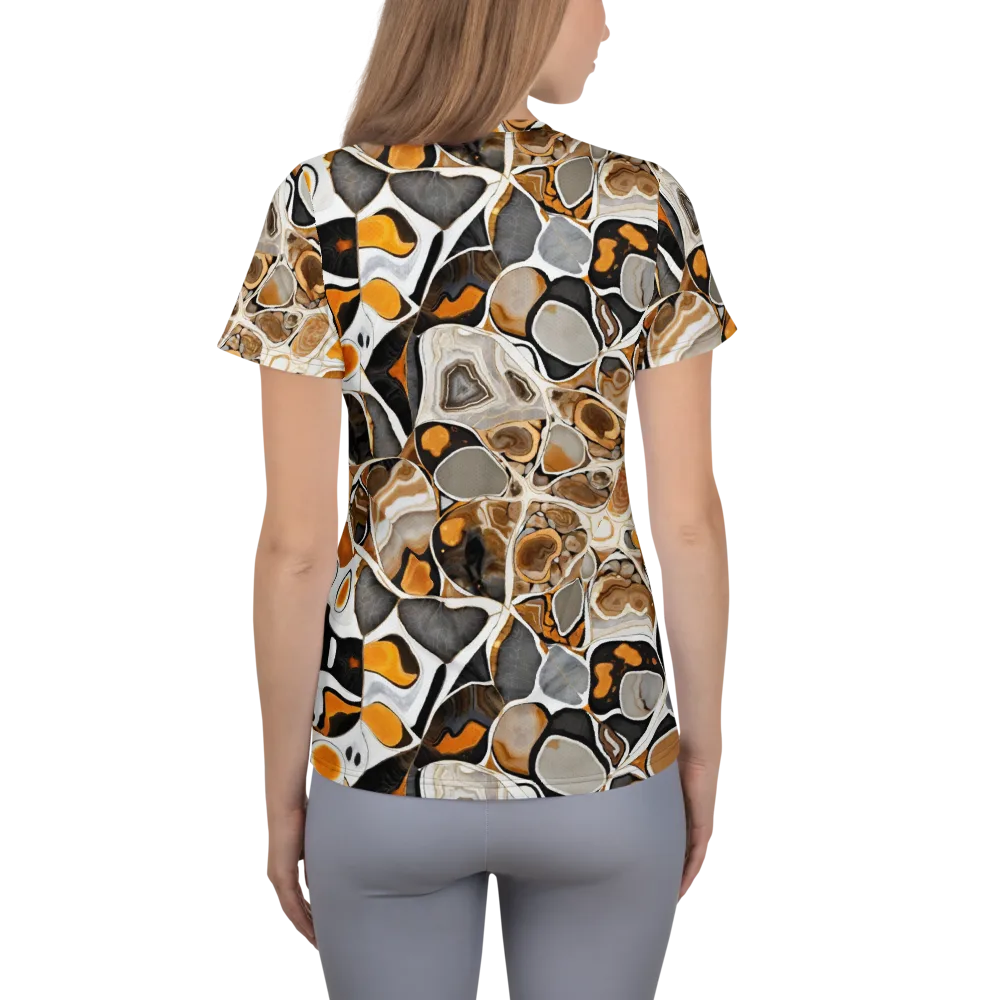 Molten Agate on Women's Athletic T-Shirt — Back