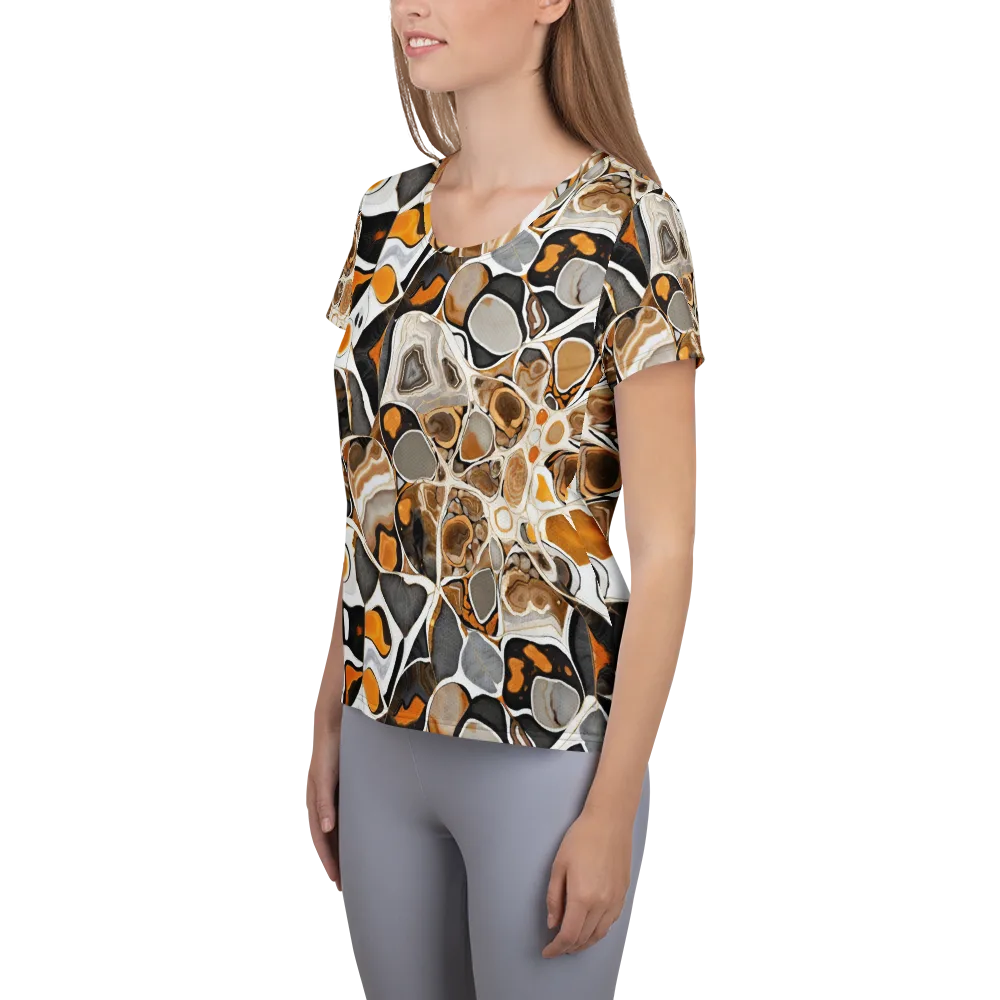 Molten Agate on Women's Athletic T-Shirt — Left