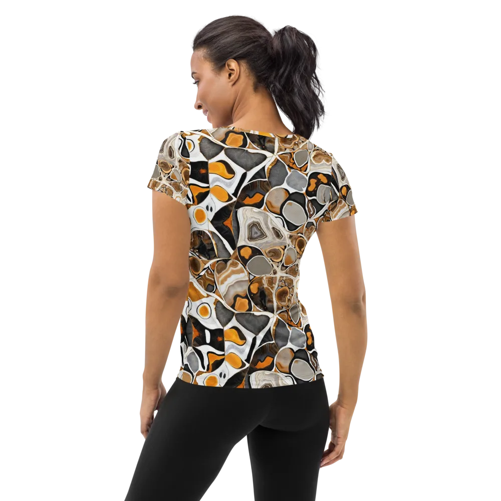 Molten Agate on Women's Athletic T-Shirt — Back