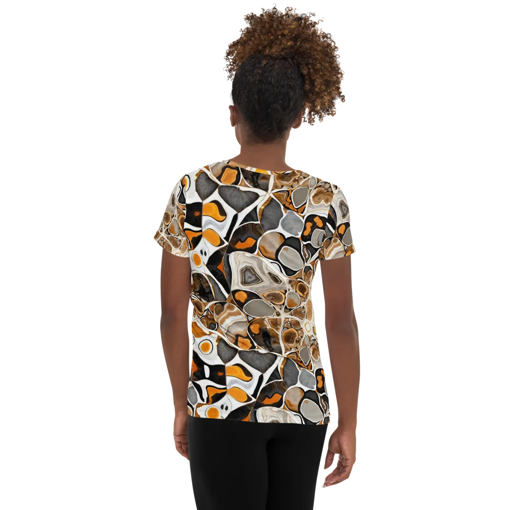 Molten Agate on Women's Athletic T-Shirt — Back