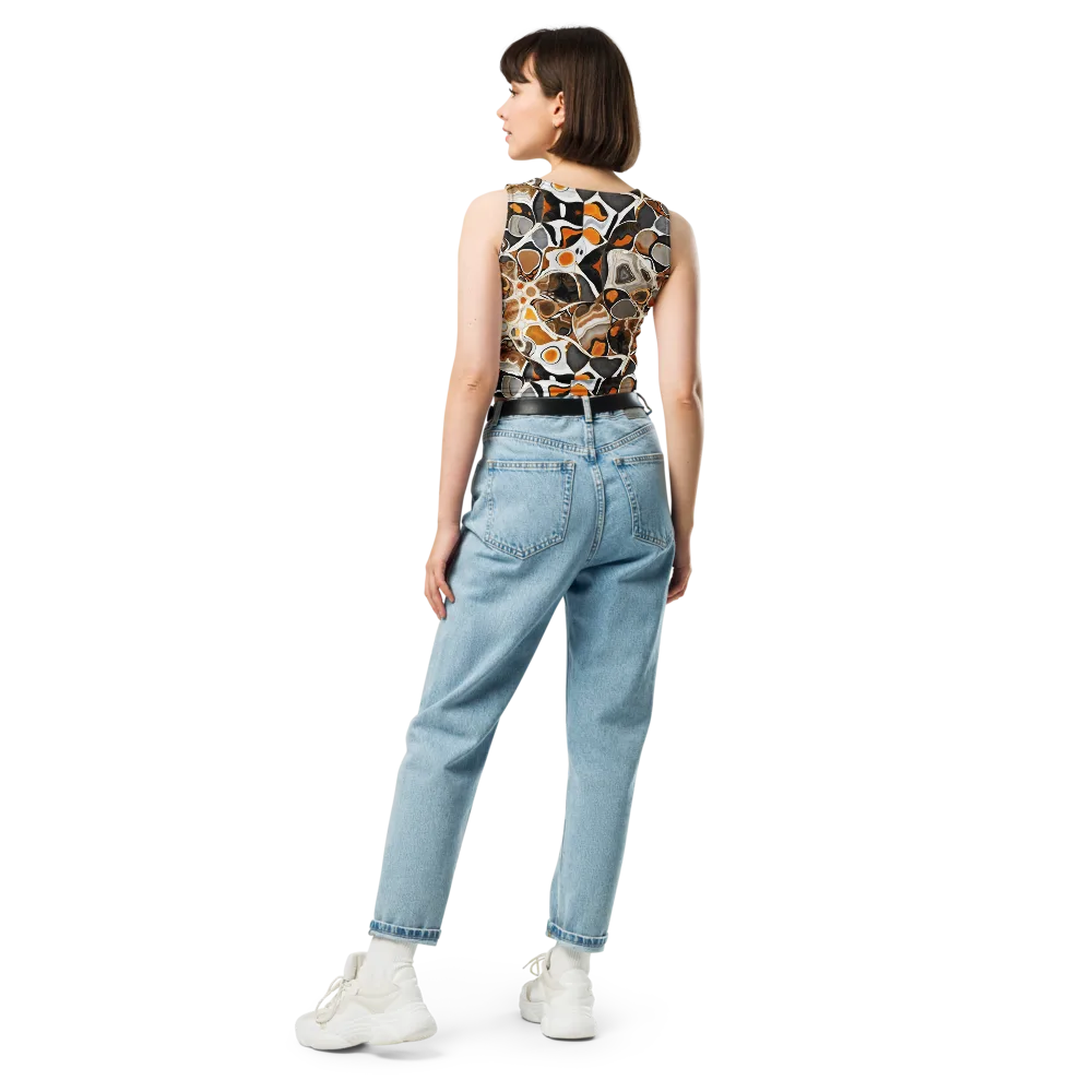 Molten Agate on Crop Top — Back