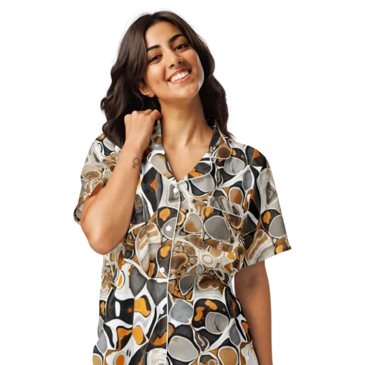 Molten Agate on a Women's Short Sleeve Pajama Top