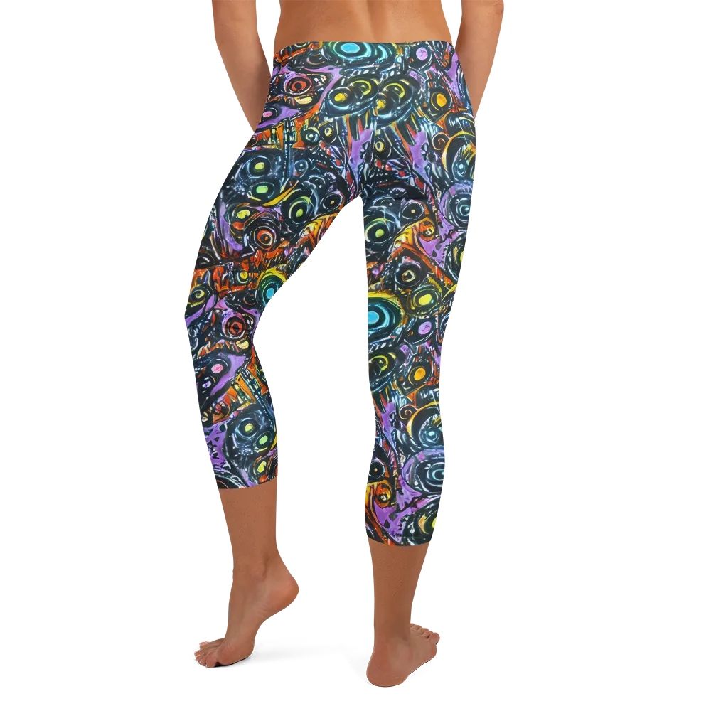 Luminous Static on Capri Leggings — Back