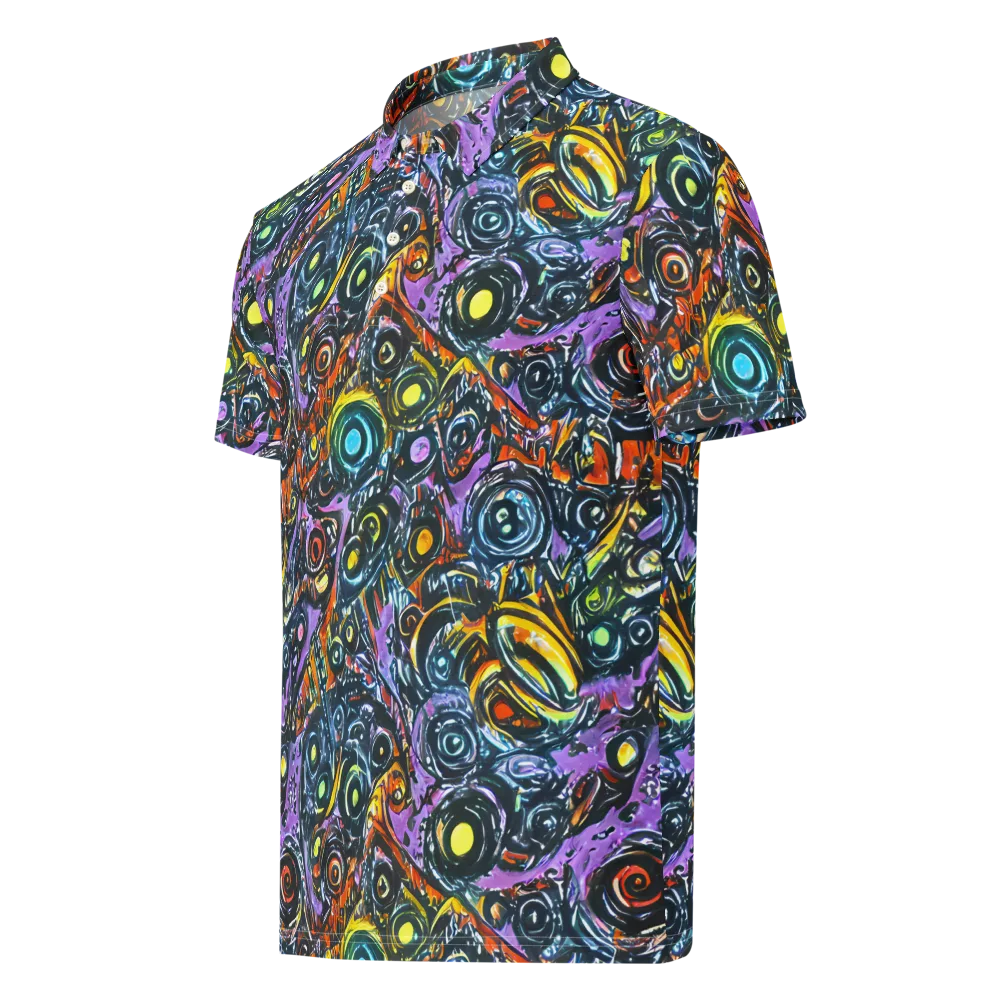 Luminous Static on Men's Slim Fit Polo Shirt — Left Front