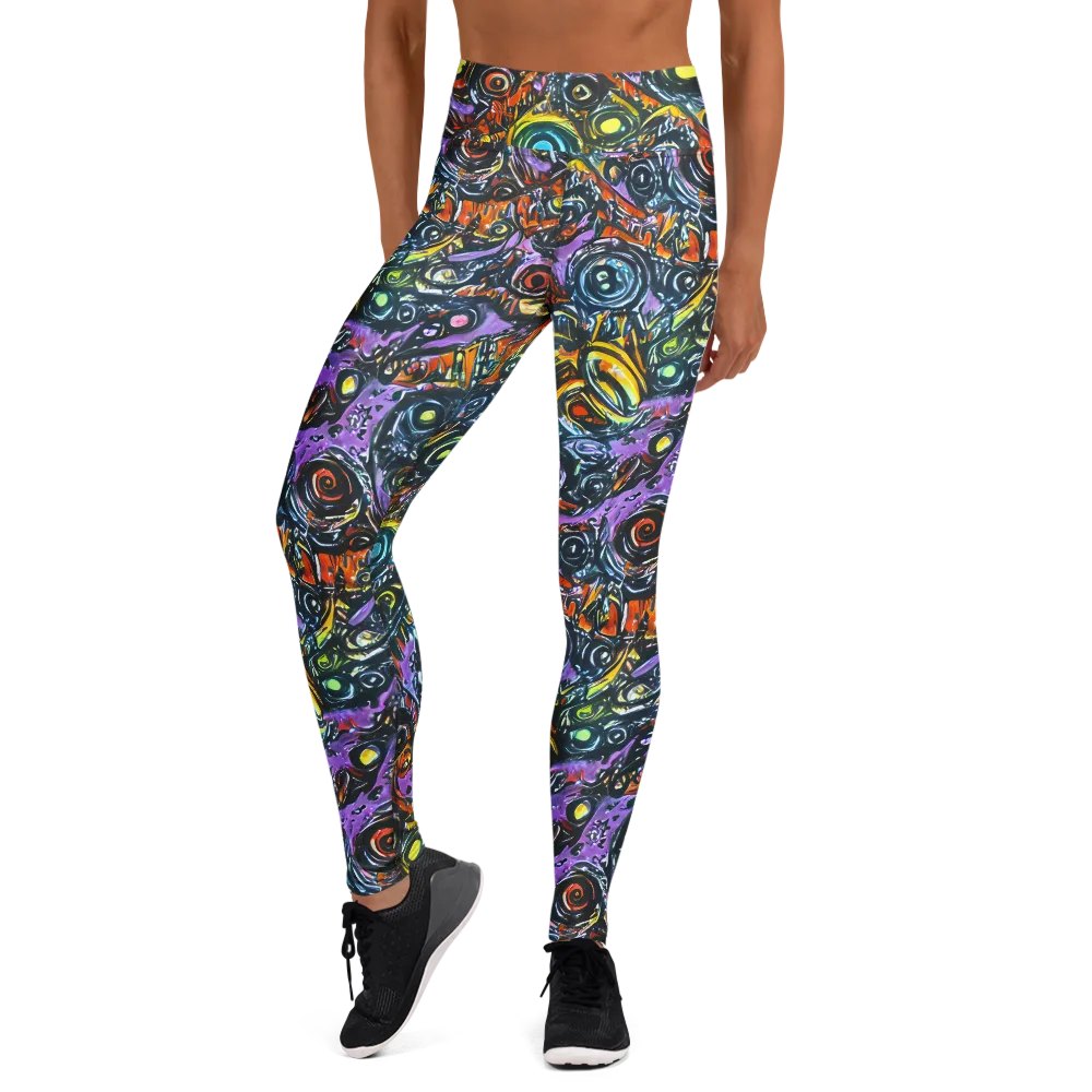 Luminous Static on Yoga Leggings — Front