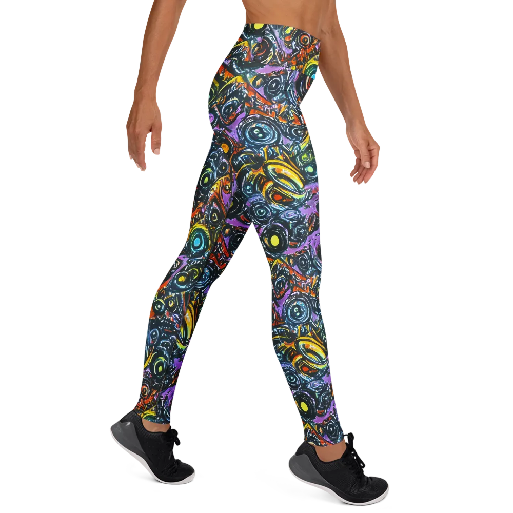 Luminous Static on Yoga Leggings — Right