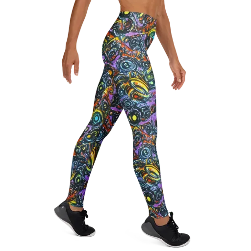Luminous Static on a Yoga Leggings
