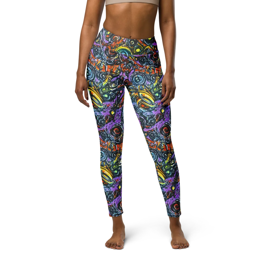 Luminous Static on Yoga Leggings — Front