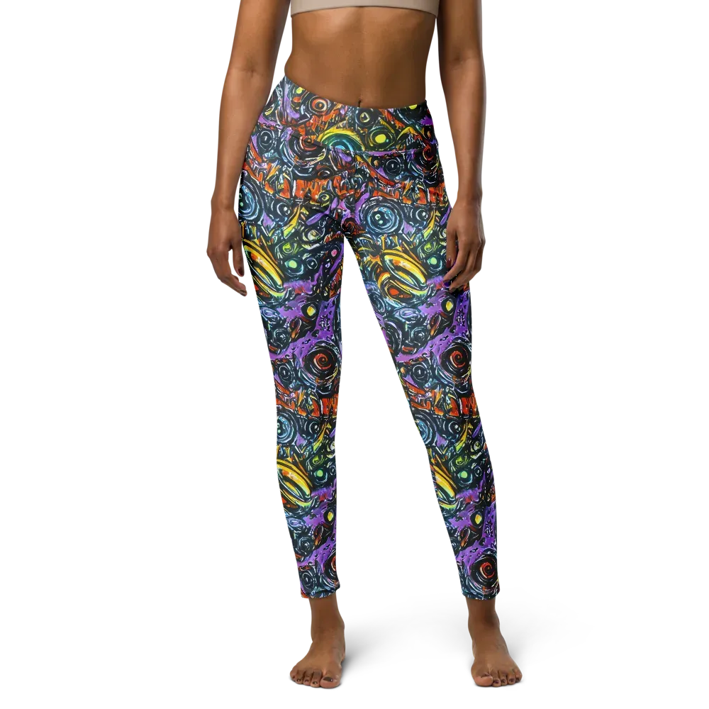 Luminous Static on Yoga Leggings — Front