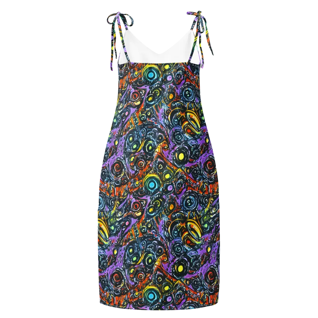 Luminous Static on Slip Dress — Back