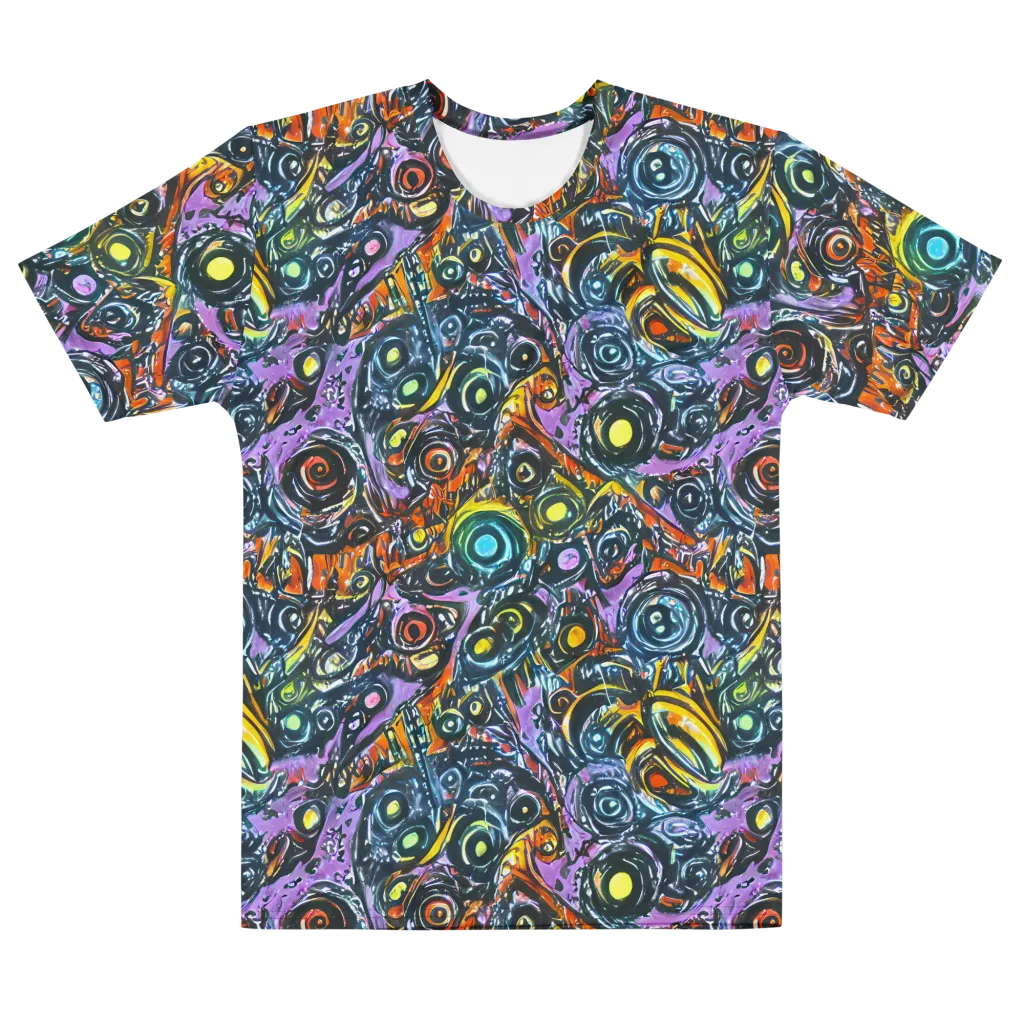 Luminous Static on Men's Cotton Crew Neck T-Shirt — Front