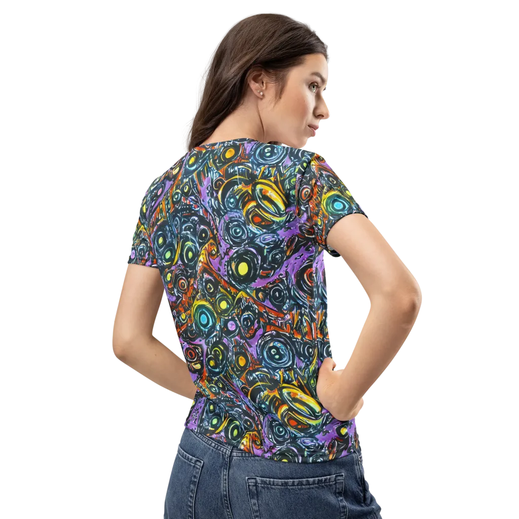 Luminous Static on Women's Crew Neck T-Shirt — Back