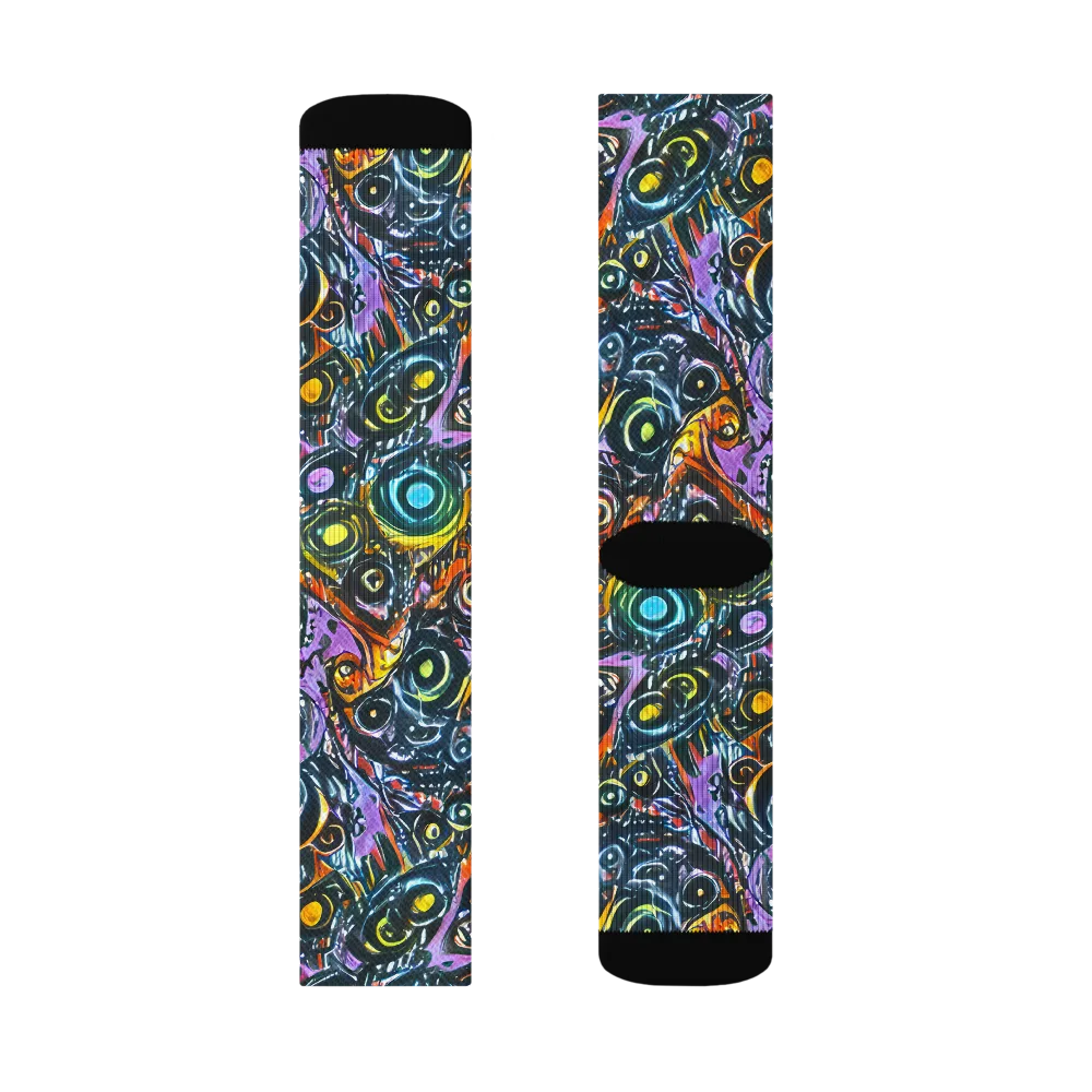 Luminous Static on Socks — Right Sock