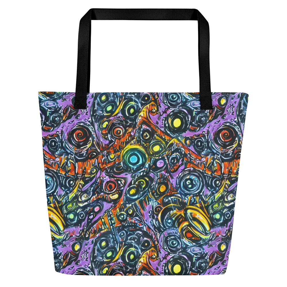 Luminous Static on Large Tote Bag W/ Pocket — Front