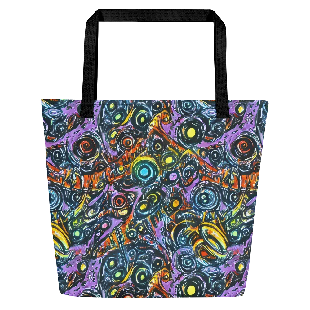 Luminous Static on Large Tote Bag W/ Pocket — Front