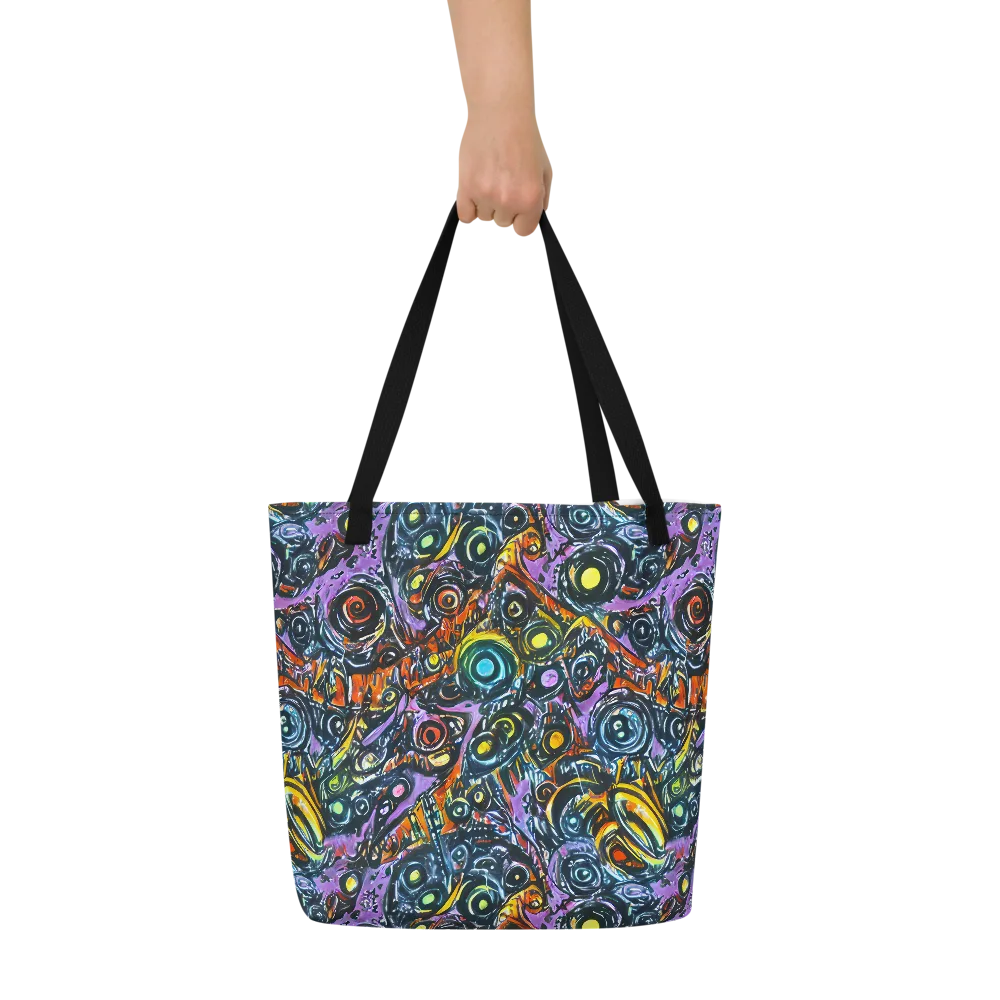 Luminous Static on Large Tote Bag W/ Pocket — Front