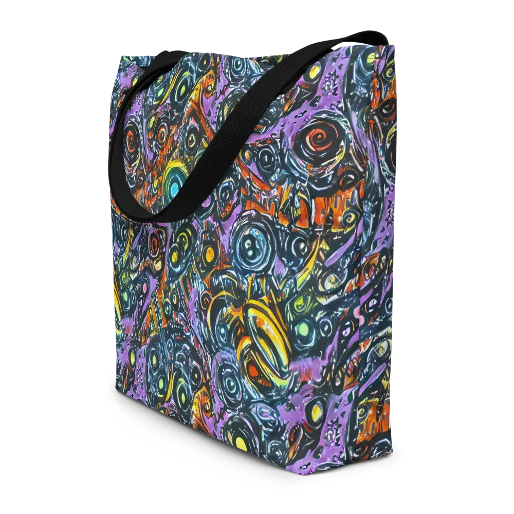 Luminous Static on Large Tote Bag W/ Pocket — Front