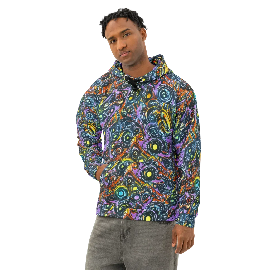 Luminous Static on Cotton Hoodie — Left Front