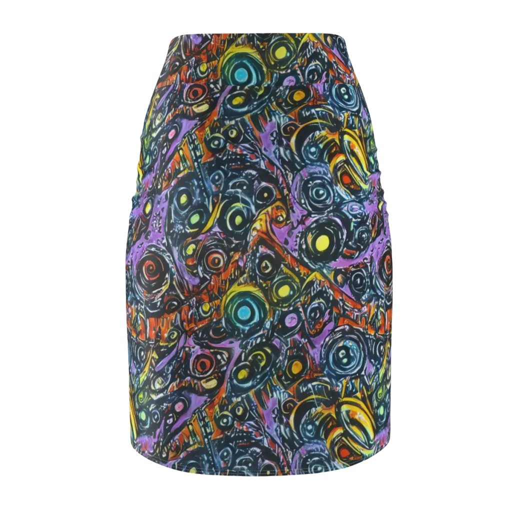 Luminous Static on Pencil Skirt — Back