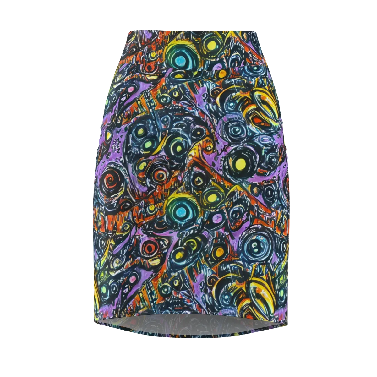 Luminous Static on Pencil Skirt — Front