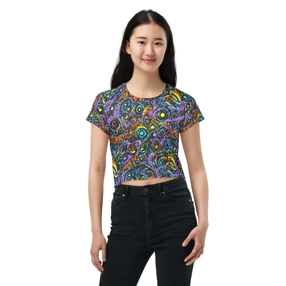 Luminous Static on Crop Tee — Front