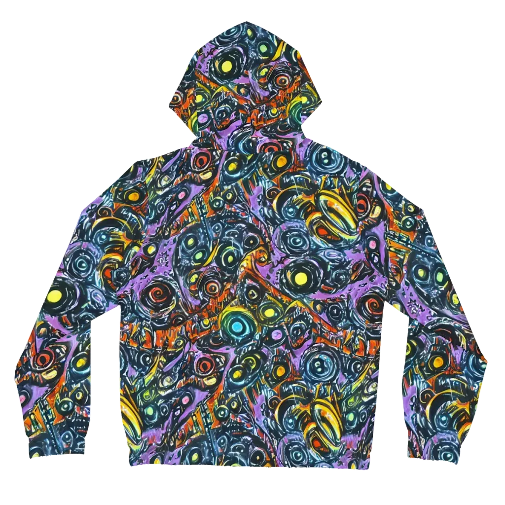 Luminous Static on Women's Full-Zip Hoodie — Back