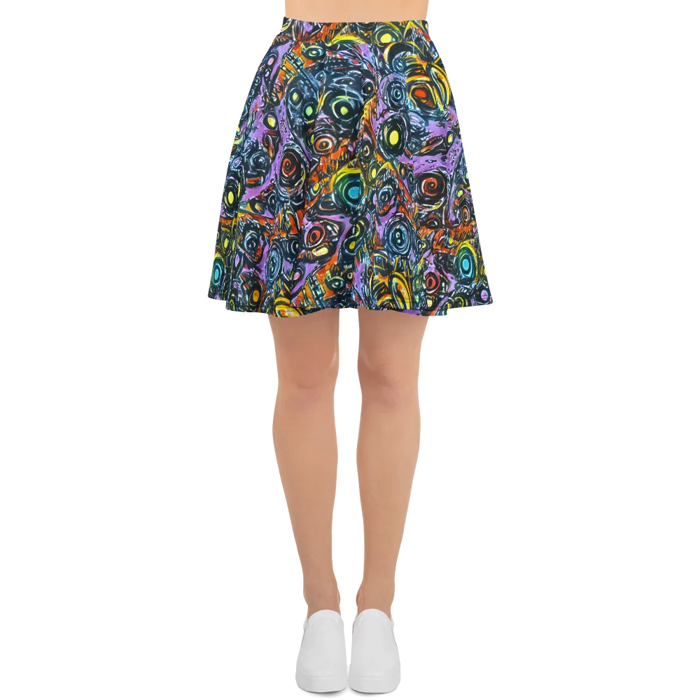 Luminous Static on Skater Skirt — Front