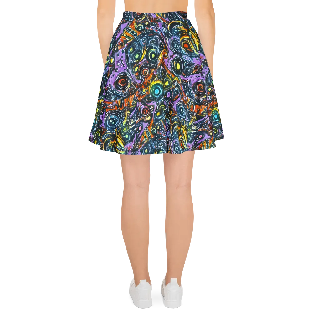 Luminous Static on Skater Skirt — Back