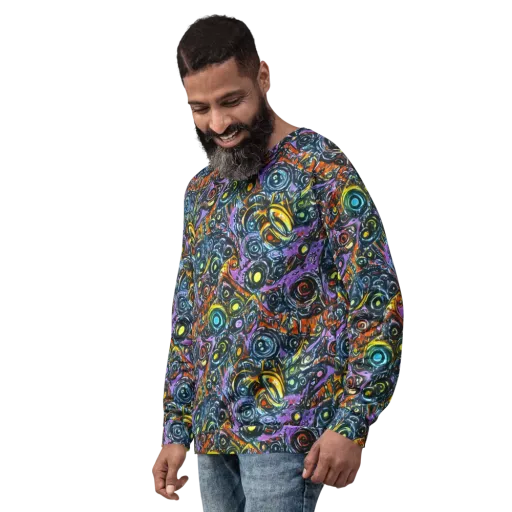Luminous Static on a Sweatshirt